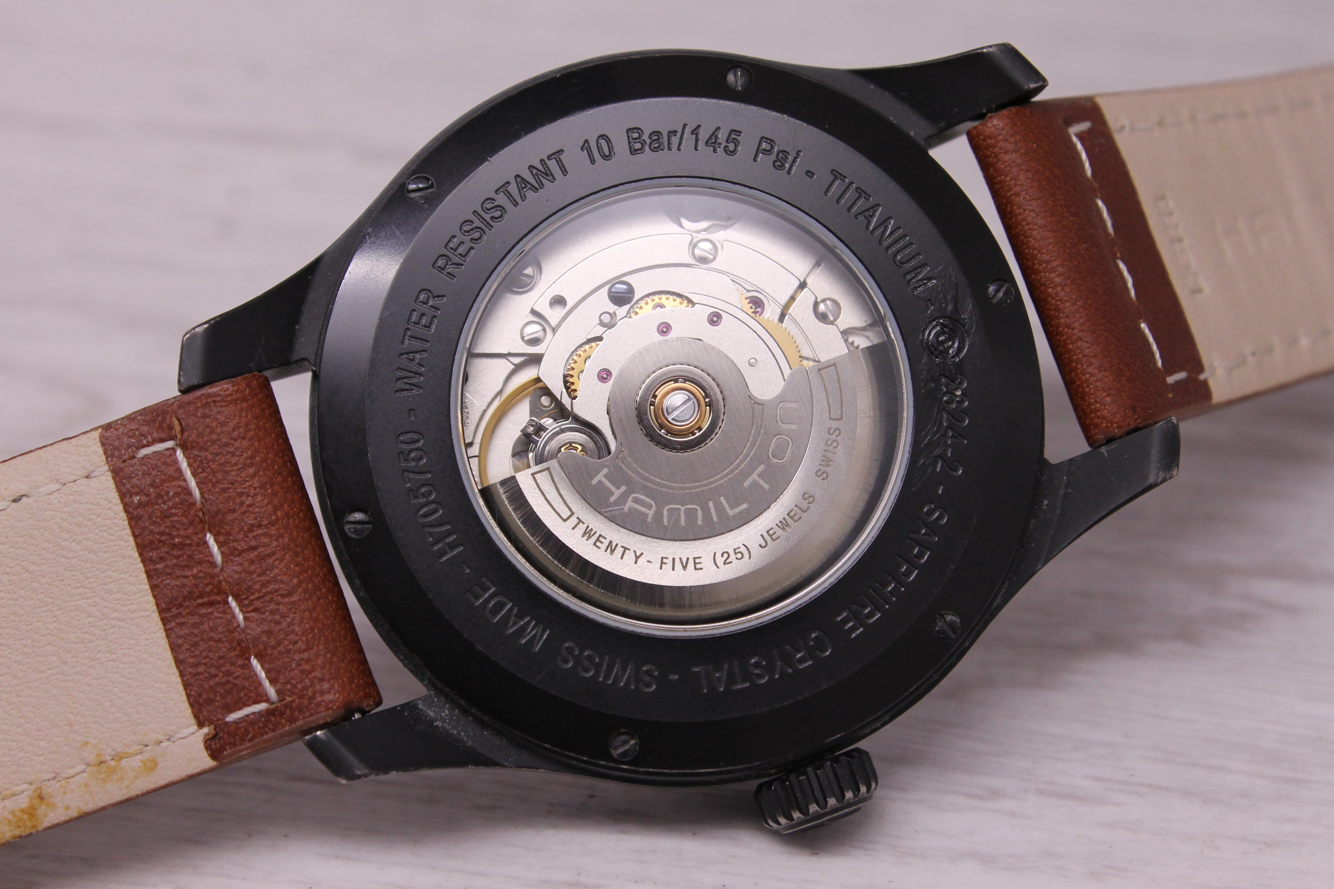 Hamilton Khaki Mens Titanium Watch 42mm Automatic Swiss Date H705750