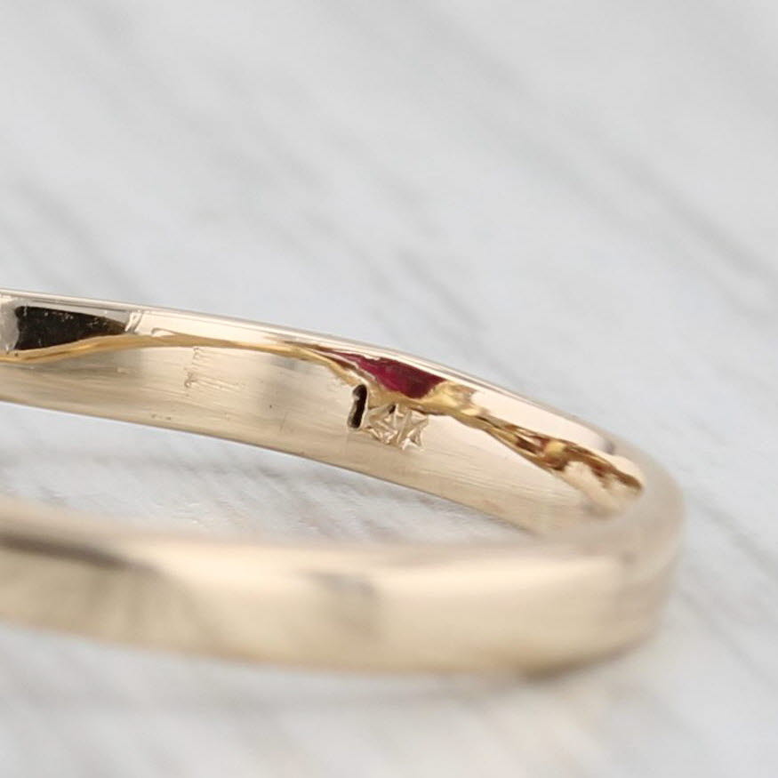Light Gray 3.03ctw Trillion Garnet Diamond Ring 14k Yellow Gold Size 7