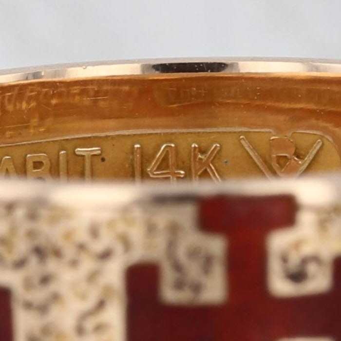 Vintage Masonic Ring 14k Gold Scottish Rite Size 7 Band Yod Rose Croix Engraved