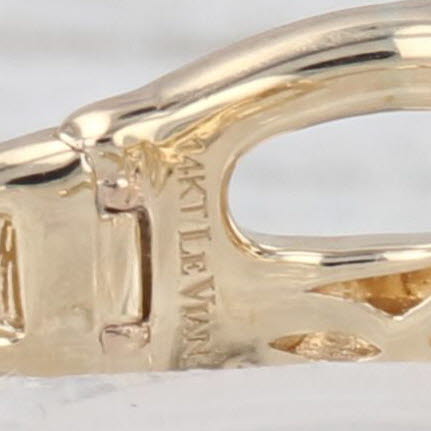 Le Vian 1.46ctw Diamond Crossover Hoop Earrings 14k Yellow Gold Snap Top Posts
