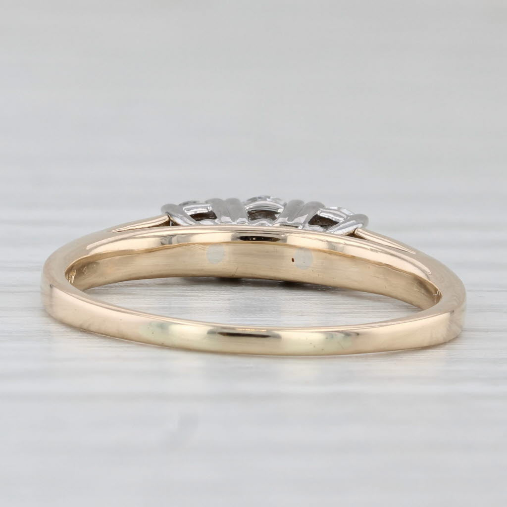 Light Gray 0.50ctw Diamond 3-Stone Engagement Ring 14k Yellow Gold Size 8