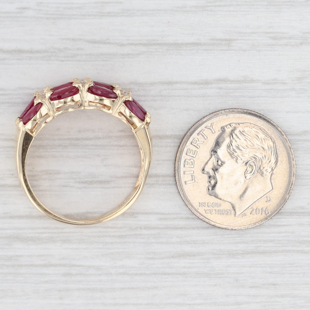 Light Gray 1.50ctw Ruby Diamond Ring 14k Yellow Gold Size 6.25