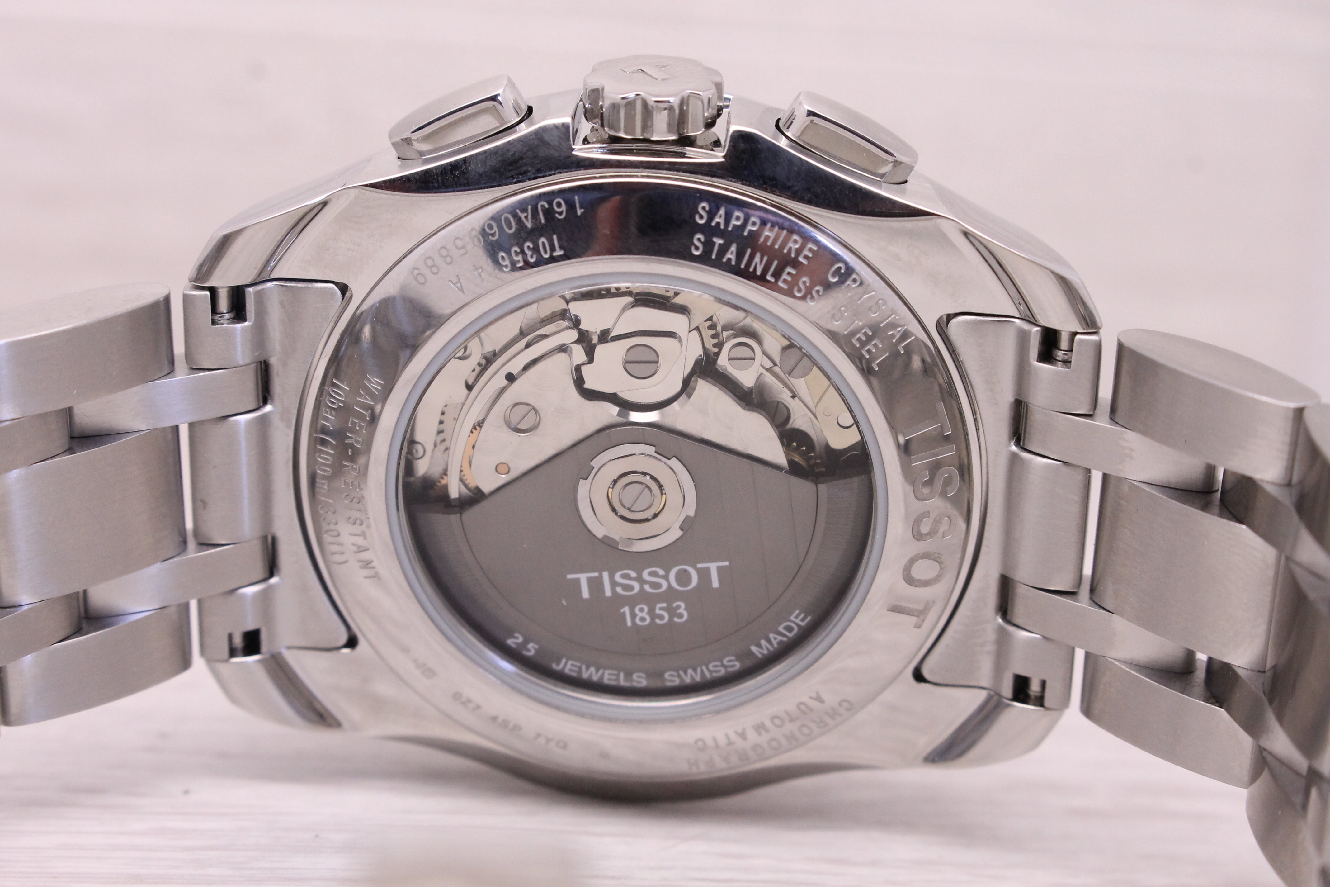 Gray Tissot Couturier 1853 Automatic Chronograph 45mm Steel Mens Watch T035614