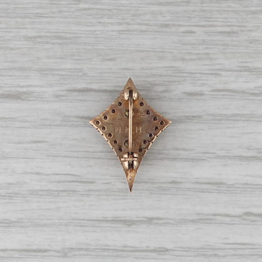 Kappa Alpha Theta Pin 10k Gold Pearls Diamond Stars Vintage Sorority Badge
