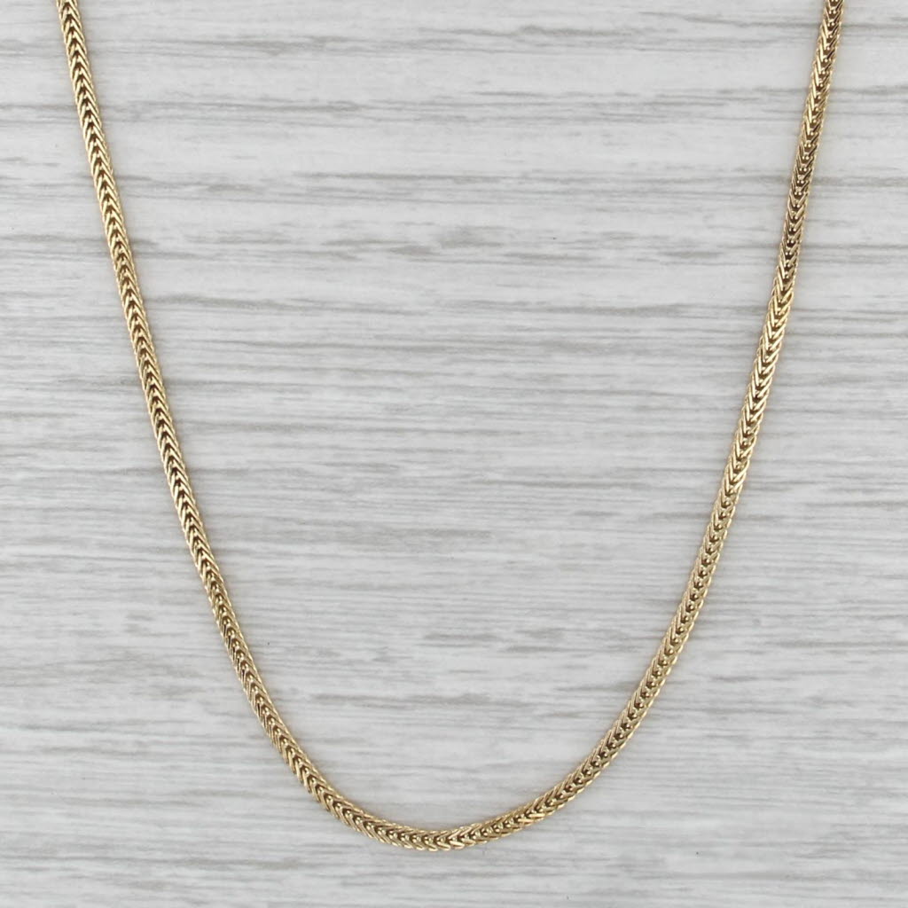 20.5" 1.8mm Wheat Chain Necklace 18k Yellow Gold
