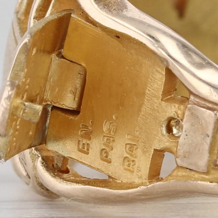 Masonic Symbols Ring 14k Gold Size 9.75 Square Compass Apron Opens Blue Lodge