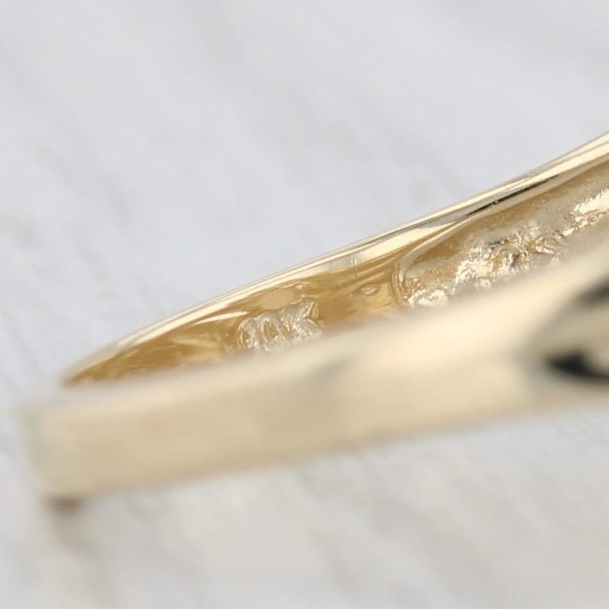 Light Gray Opal Marquise Diamond Ring 10k Yellow Gold Size 7