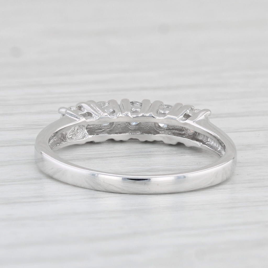 Light Gray 0.49ctw Diamond Ring 14k White Gold Size 6.25 Wedding Band Stackable