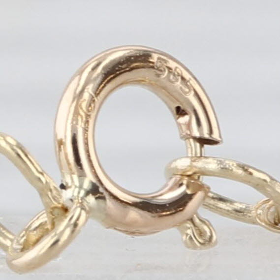 Cultured Pearl Station Necklace 14k Yellow Gold 16.5" Rope Chain