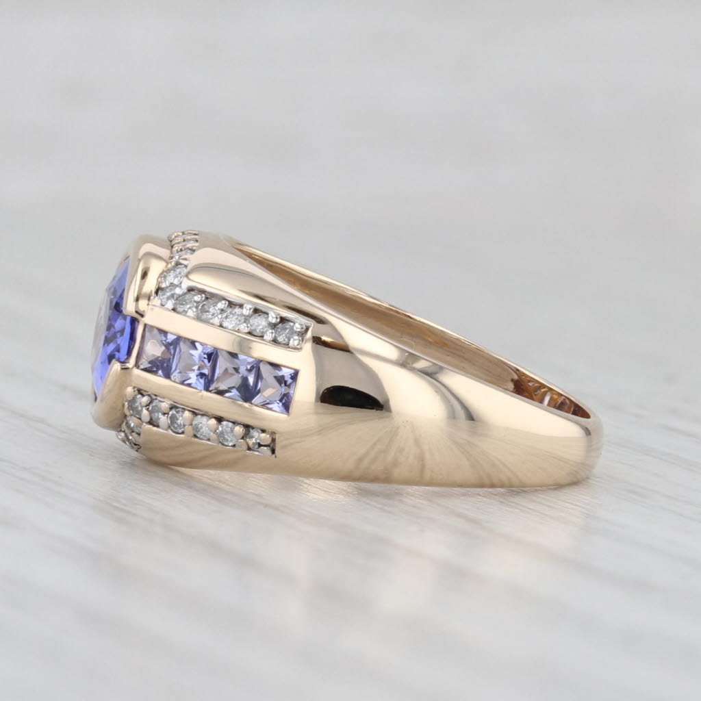Light Gray 2.11ctw Tanzanite Diamond Ring 14k Yellow Gold Size 7.25