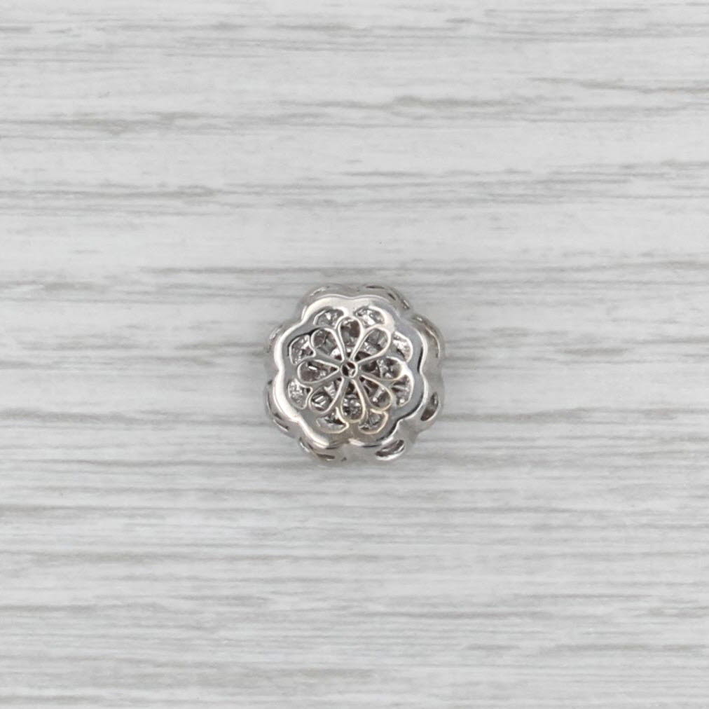 Richard Klein 0.21ctw Diamond Flower Slide Bracelet Charm 14k White Gold