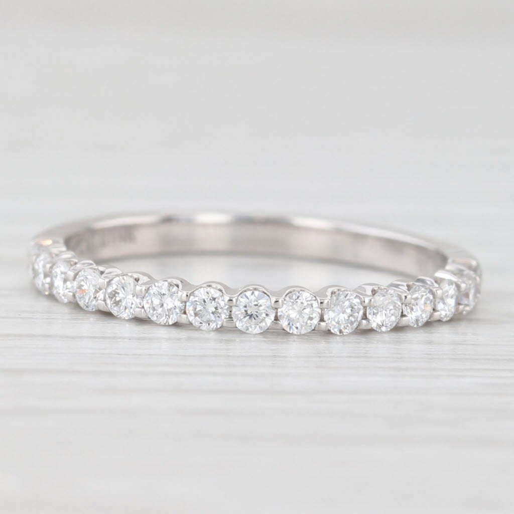 Light Gray New 0.39ctw Lab Grown Diamond Ring Wedding Anniversary Band 14k White Gold S 6.5