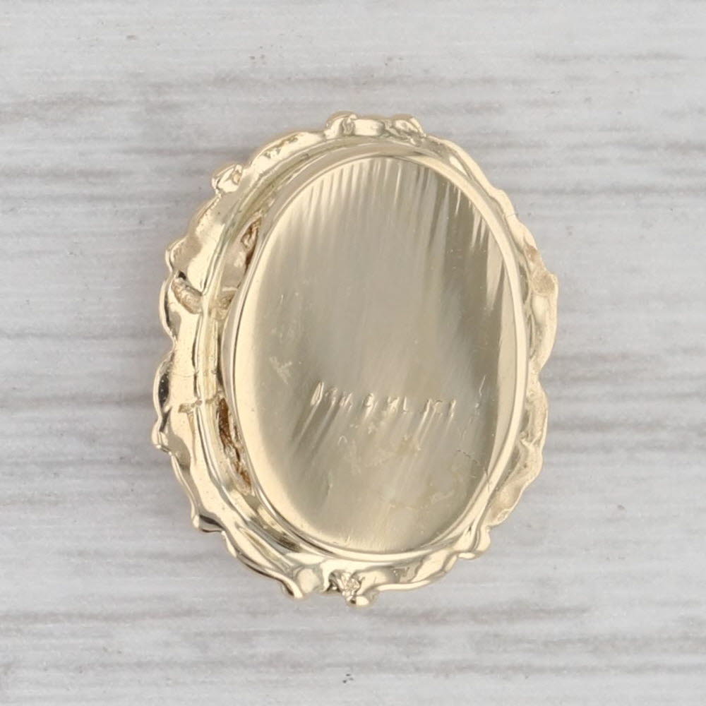 Gray 1.77ct Garnet Slide Charm 14k Gold Vintage Richard Klein January Birthstone