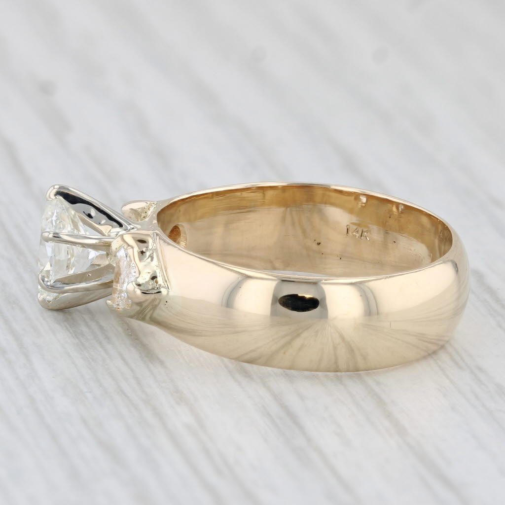 Light Gray 1.19ctw Oval Diamond Engagement Ring 14k Yellow Gold Size 7.25