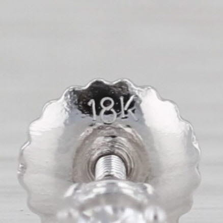 0.30ctw Diamond Solitaire Stud Earrings 18k White Gold Round Studs GSI Copy
