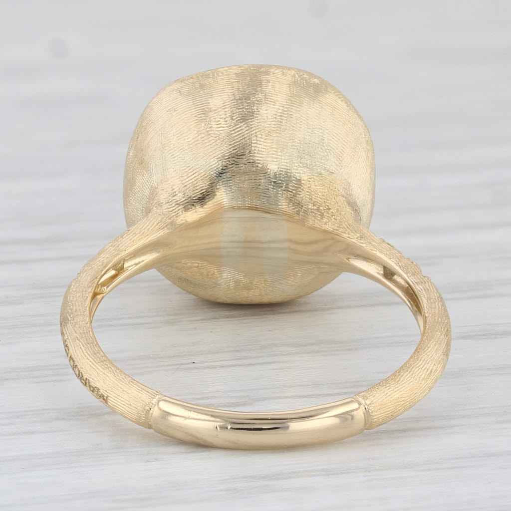 Light Gray Marco Bicego Africa Diamond Ring Brushed 18k Yellow Gold Size 7