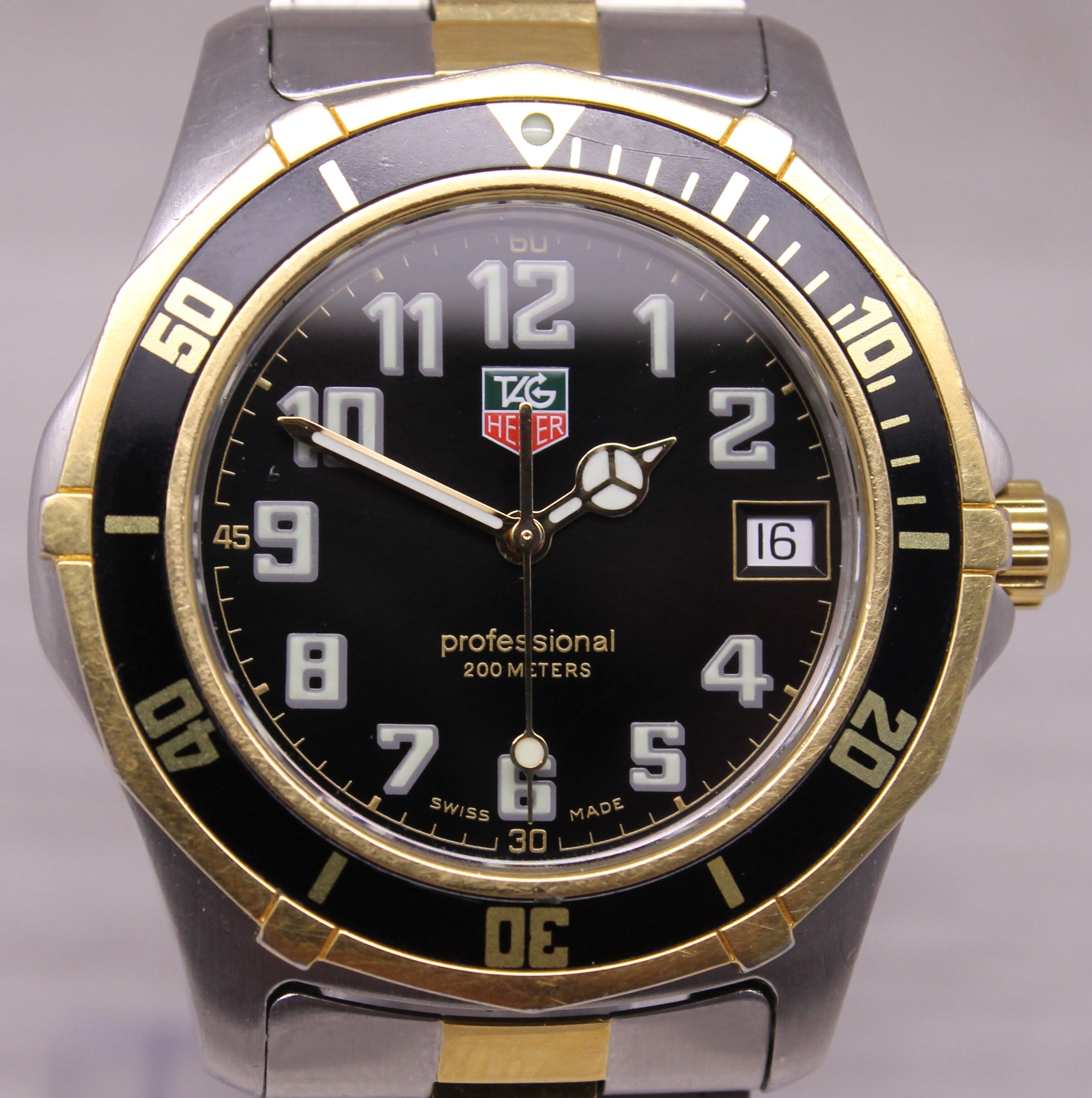 TAG Heuer Mens Professional Watch 37mm Two Tone Swiss Quartz Date WM1120