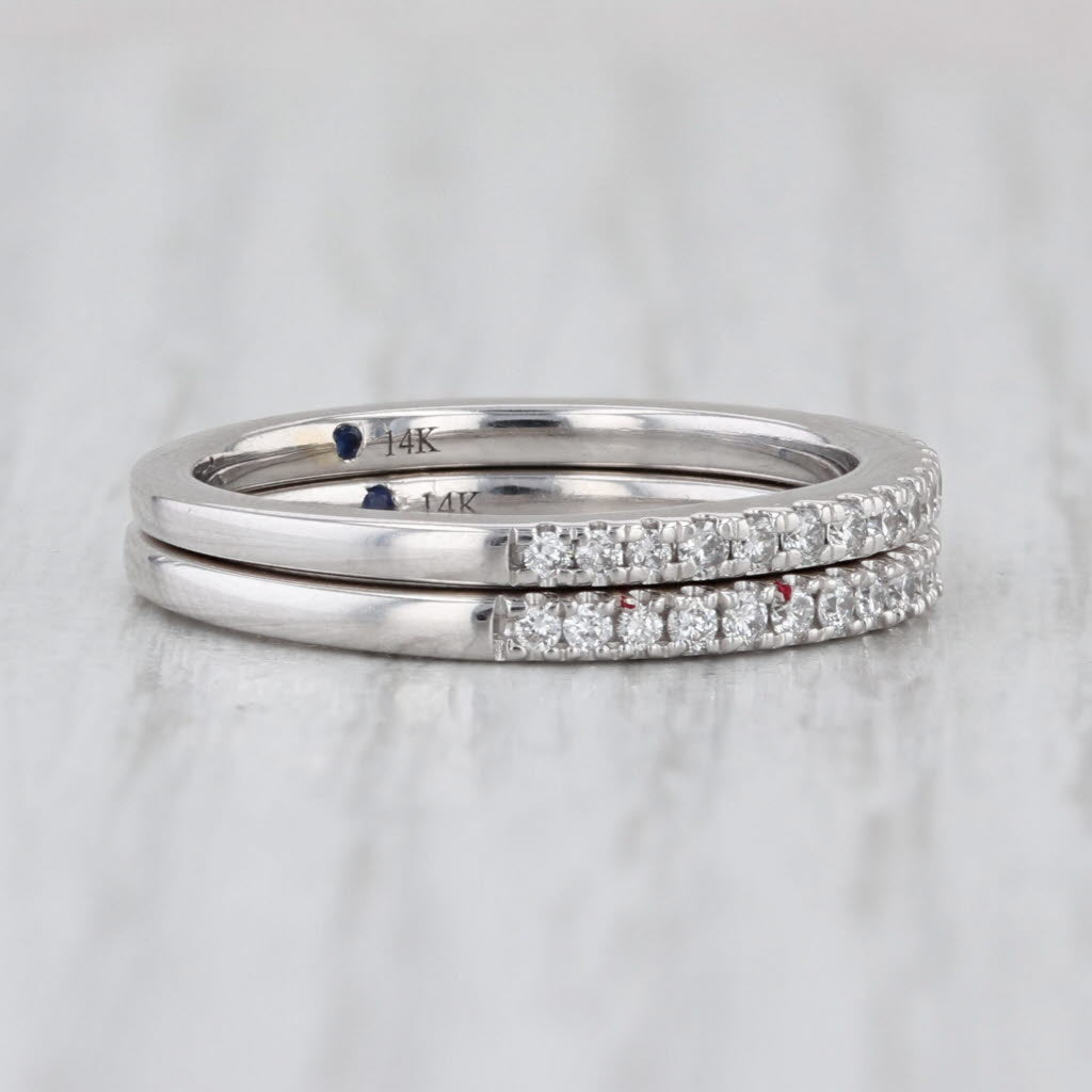 Vera Wang 0.39ctw Diamond Bands w/ Box 14k Gold Wedding Anniversary Stackable