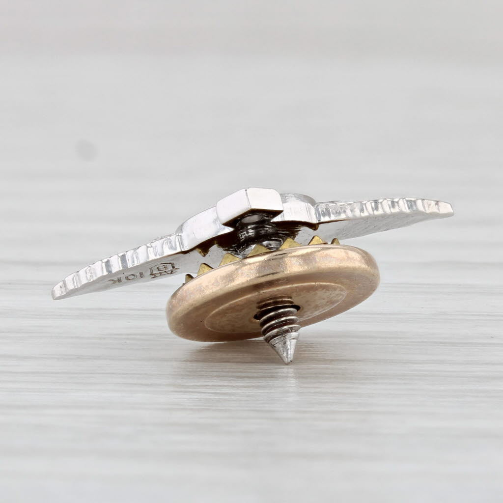 Light Gray Piedmont Airlines Service Pin Diamond 10k Gold Souvenir Lapel