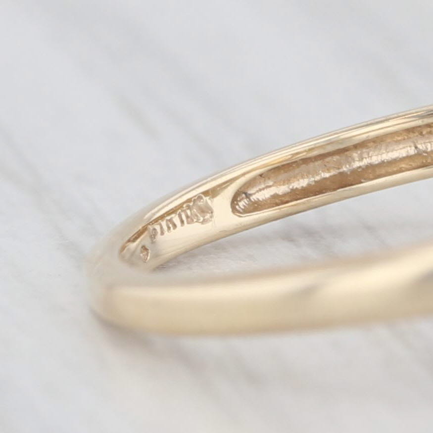 Light Gray 1.08ctw Orange Pear Citrine Diamond Ring 10k Yellow Gold Size 7 Teardrop