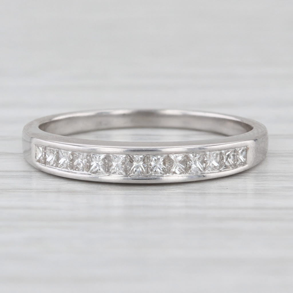 0.39ctw Classic Diamond Wedding Band 18k White Gold Stackable Anniversary Ring