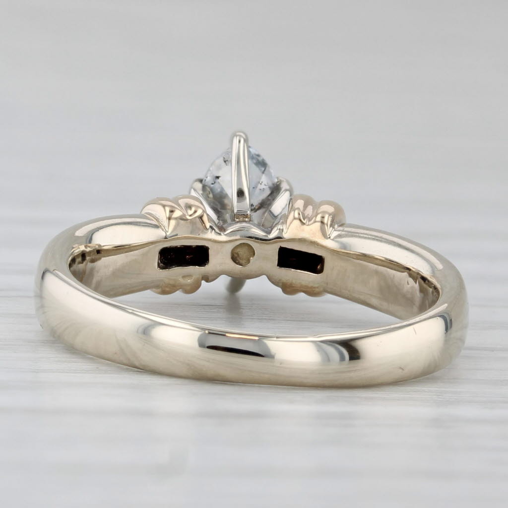 Gray 0.35ctw Marquise Diamond Solitaire Ring 14k Yellow Gold