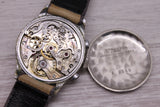 Vintage c.1950 Harvel Mens 33mm Steel Back Chronograph Watch Valjoux 23