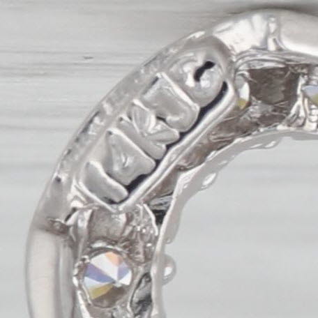 0.49ctw Cubic Zirconia Open Heart Pendant 14k White Gold Floating Drop