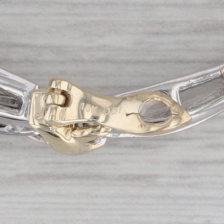 Gray 1.25ctw Diamond Bar X Link Tennis Bracelet 10k White Yellow Gold 7" 6mm