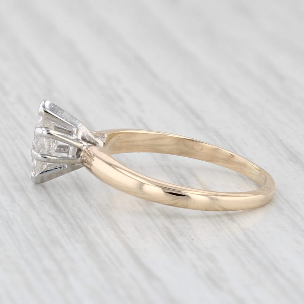 Light Gray 0.25ctw Marquise Diamond Solitaire Engagement Ring 14k Yellow Gold Size 4.75