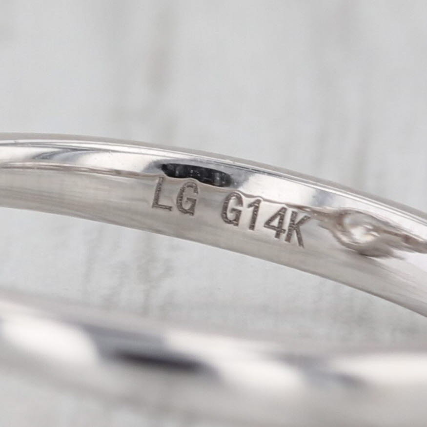 New IGI 3.41ctw Oval Lab Grown Diamond Engagement Ring 14k White Gold Size 6.5