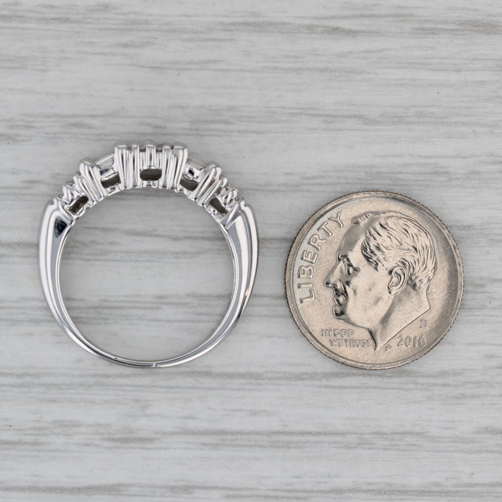 Gray 0.59ctw Diamond Ring 14k White Gold Size 6.75 Wedding Anniversary Band