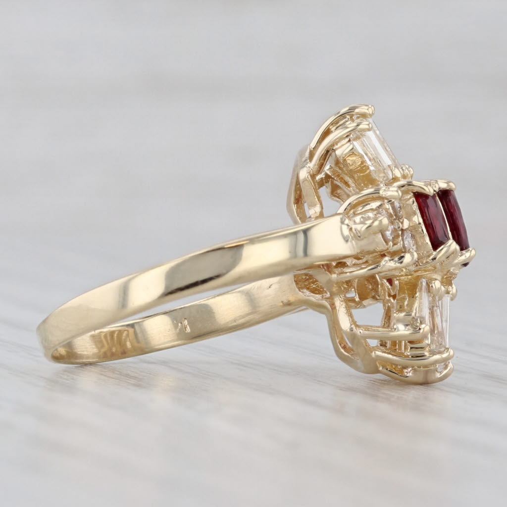 1.98ctw Ruby Diamond Ring 14k Yellow Gold Size 7.5 Cocktail