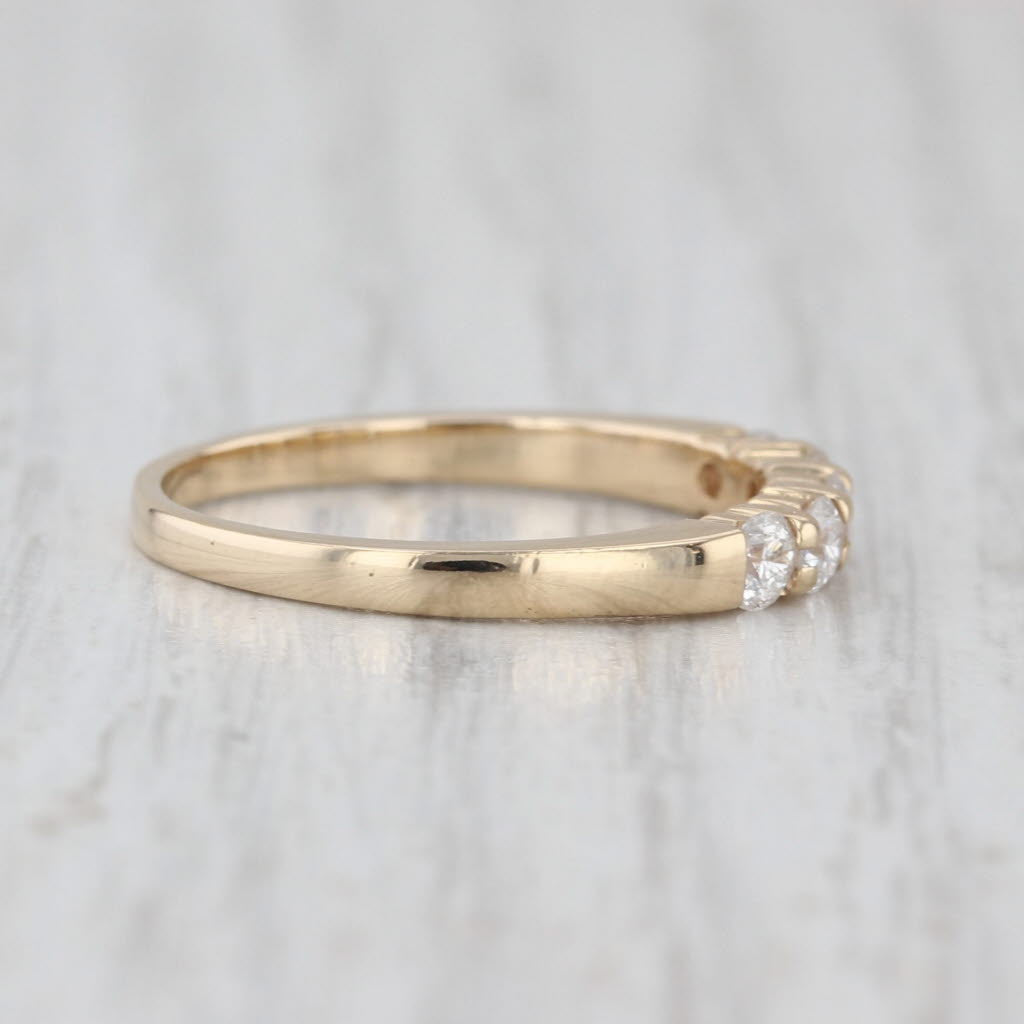 0.40ctw Diamond Wedding Band Stackable Ring 14k Yellow Gold Size 7