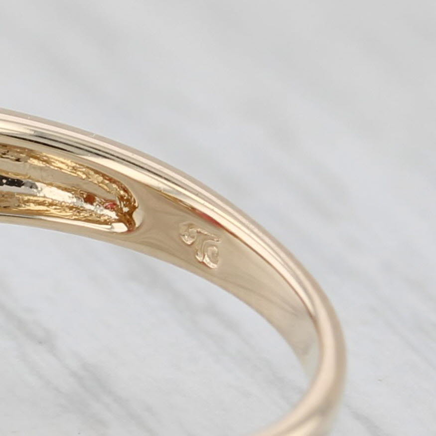 Light Gray 7.40ctw Oval Pink Tourmaline Diamond Ring 14k Yellow Gold Size 7