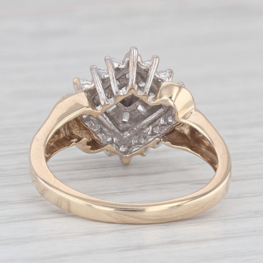 Light Gray 0.17ctw Diamond Engagement Ring 10k Yellow Gold Size 7.25