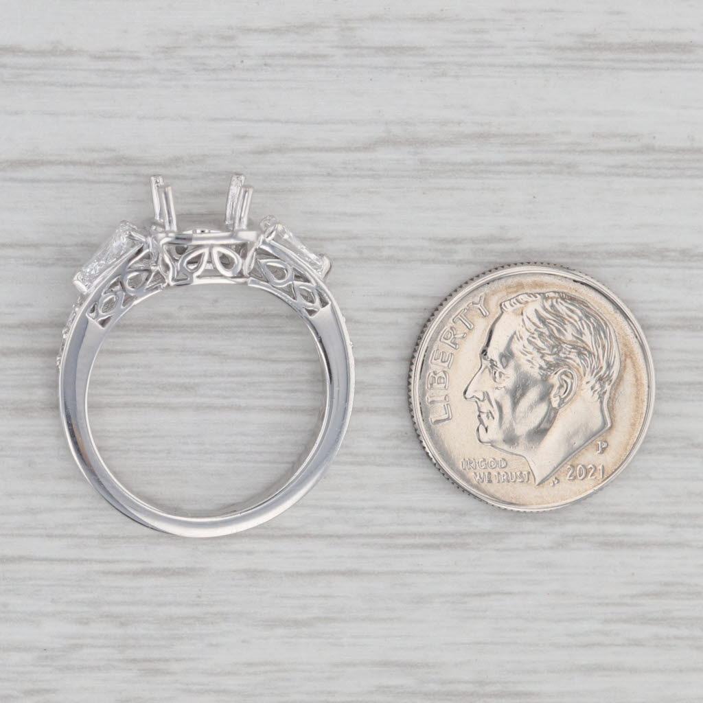 Gray New Semi Mount Engagement Ring Diamond 18k Gold Size 6.25 Gottlieb & Son