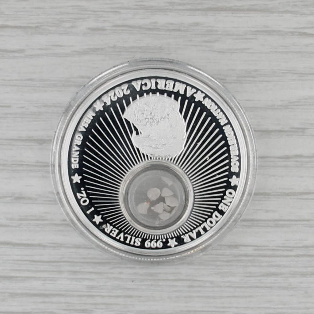 Native American Mint Egyptian Pyramids Limestone Coin 1 Dollar 2024 Fine Silver
