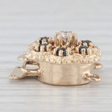 0.35ctw Sapphire Diamond Slide Charm Bracelet Clasp 14k Gold Richard Glatter