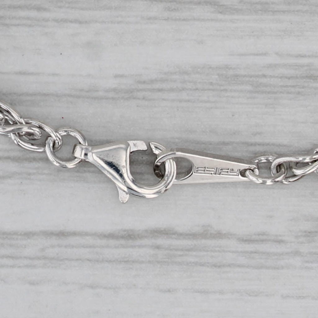 Gray Effy Onyx Teardrop Pendant Necklace Sterling Silver 18" Wheat Chain