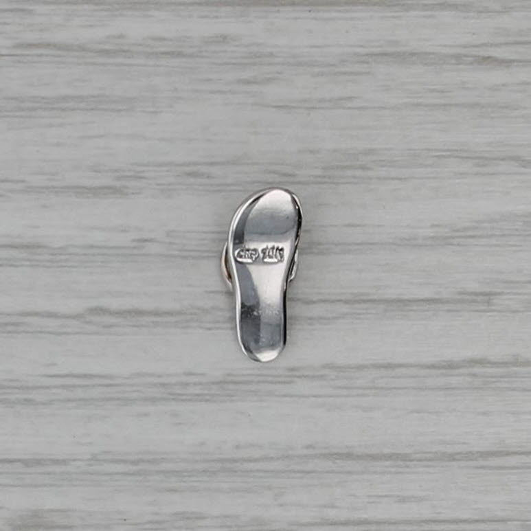 Diamond Accented Flip Flip Pendant 10k White Gold Charm