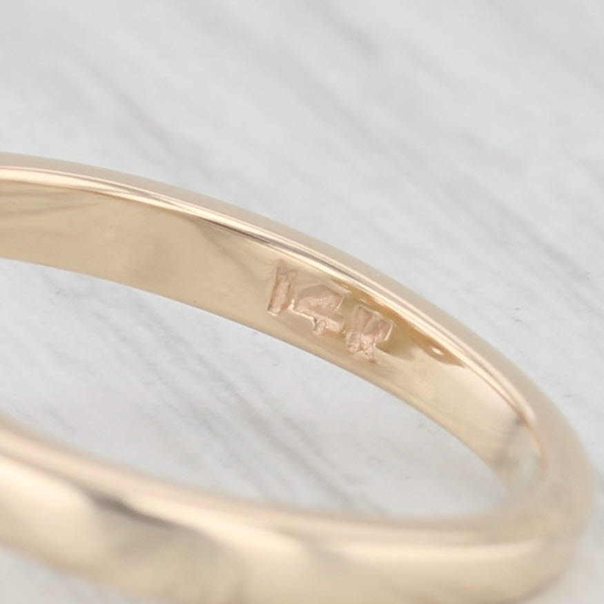 Light Gray 0.15ctw Diamond Knot Ring 14k Yellow Gold Size 5.5