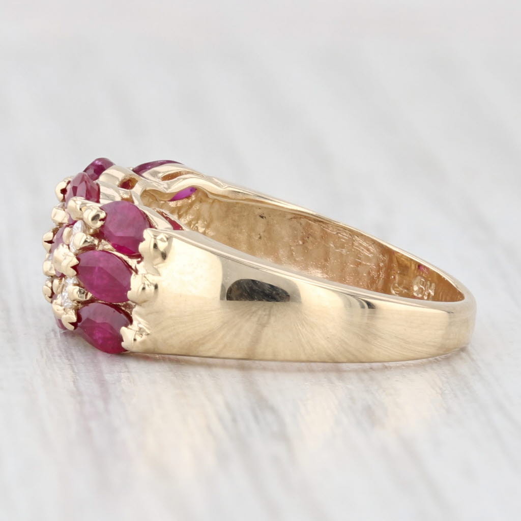 Light Gray 1.50ctw Ruby Diamond Ring 14k Yellow Gold Size 6.25