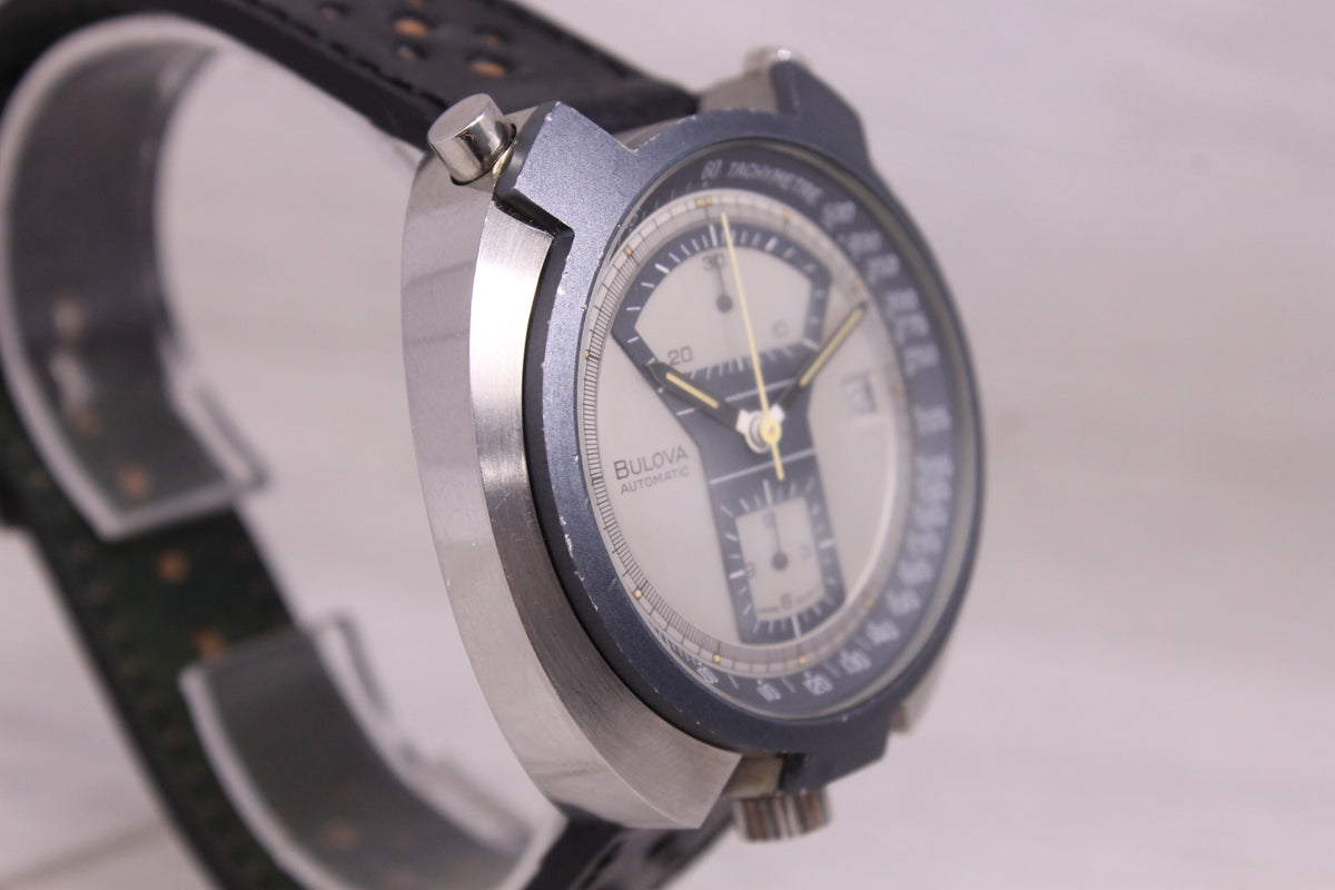 Vintage 1970s Bulova Parking Meter 43mm Automatic Chronograph Watch Buren cal.12
