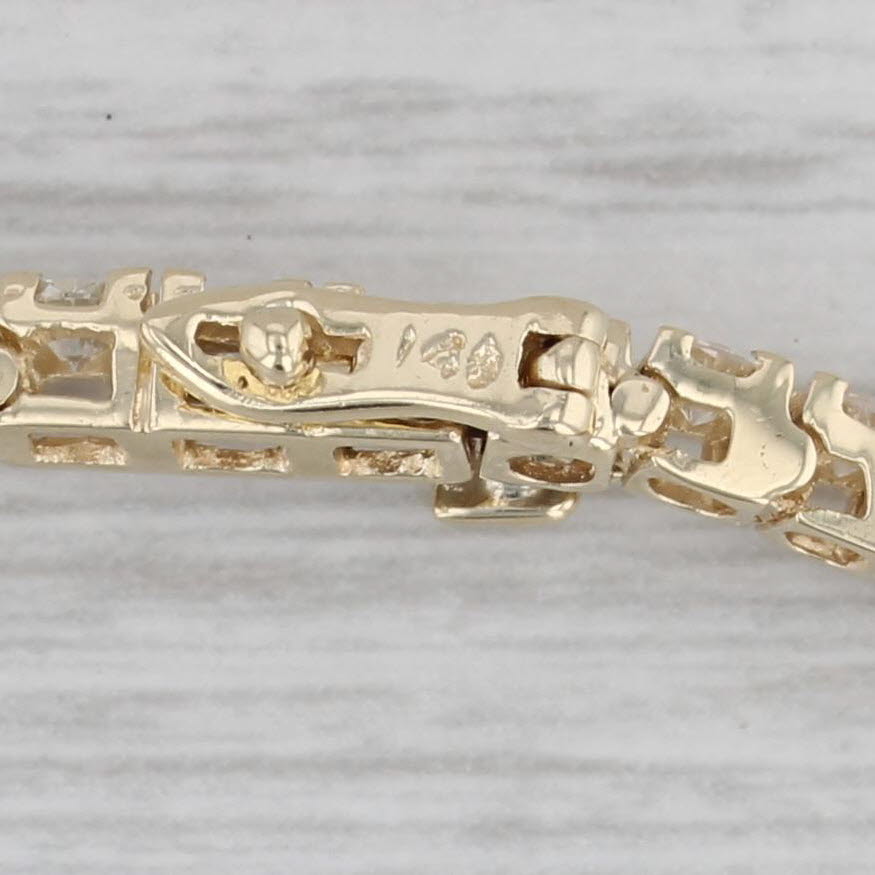 Gray 3ctw Diamond Tennis Bracelet 14k Yellow Gold 6.5" 2.8mm