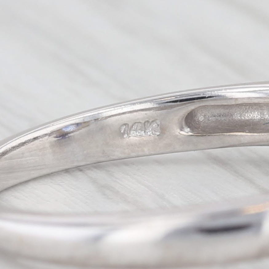 Light Gray 1.42ctw Pear Tanzanite Diamond Ring 14k White Gold Size 7 Teardrop Engagement