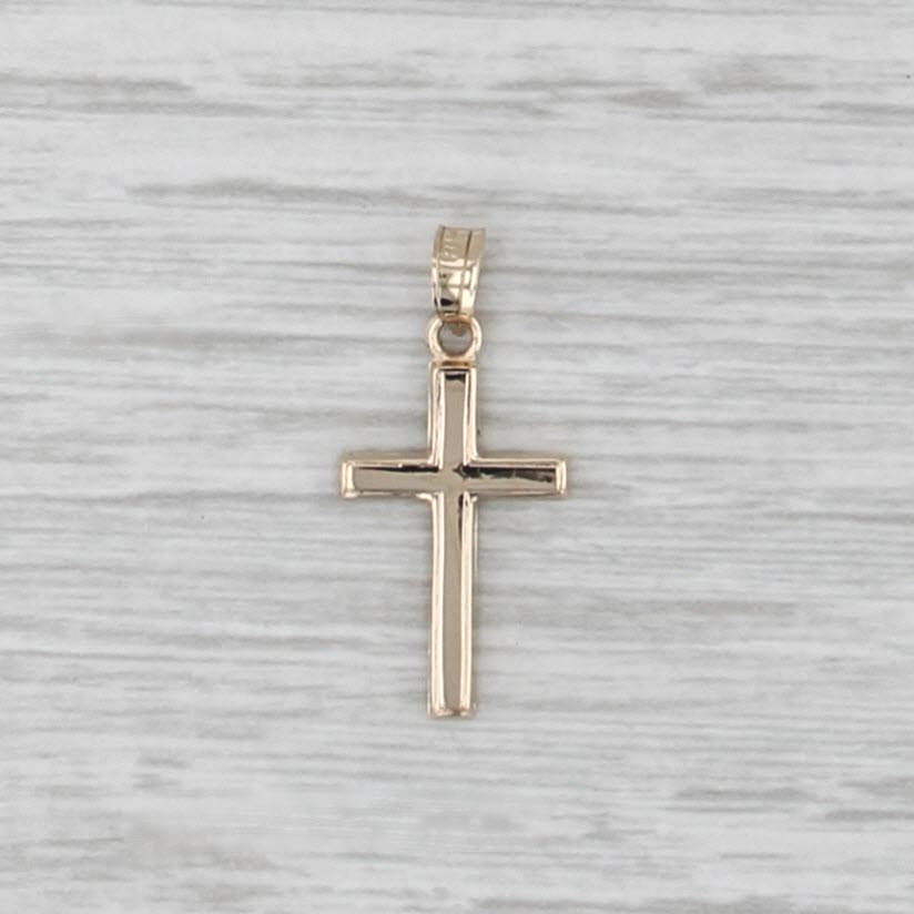 Small Cross Pendant 14k Yellow Gold