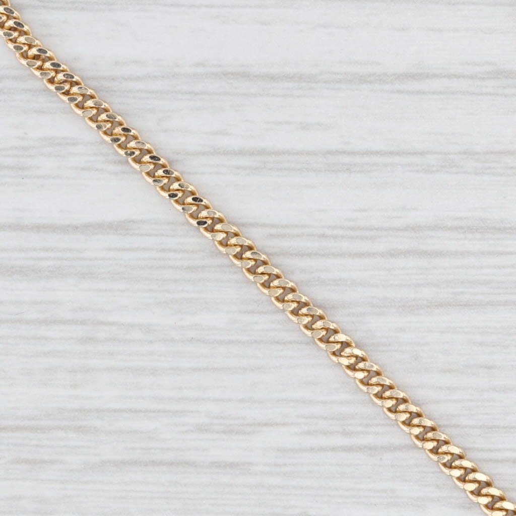 Light Gray Vintage Tiffany Tie Bar Clip with Chain 14k Yellow Gold Men's Suit Accessories