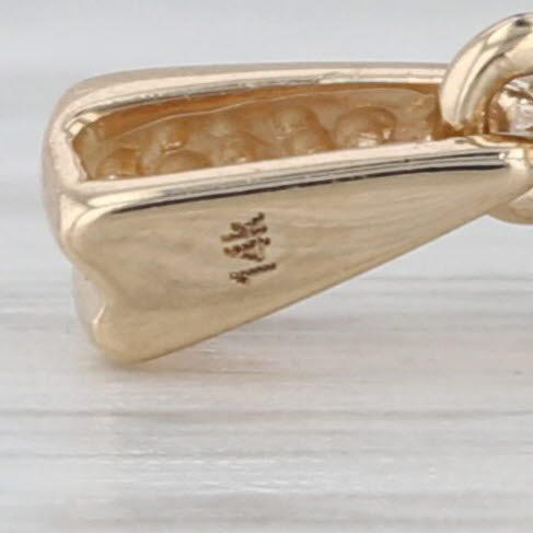 3.25 Cushion Solitaire Amethyst Pendant 14k Yellow Gold Diamond Accents Drop