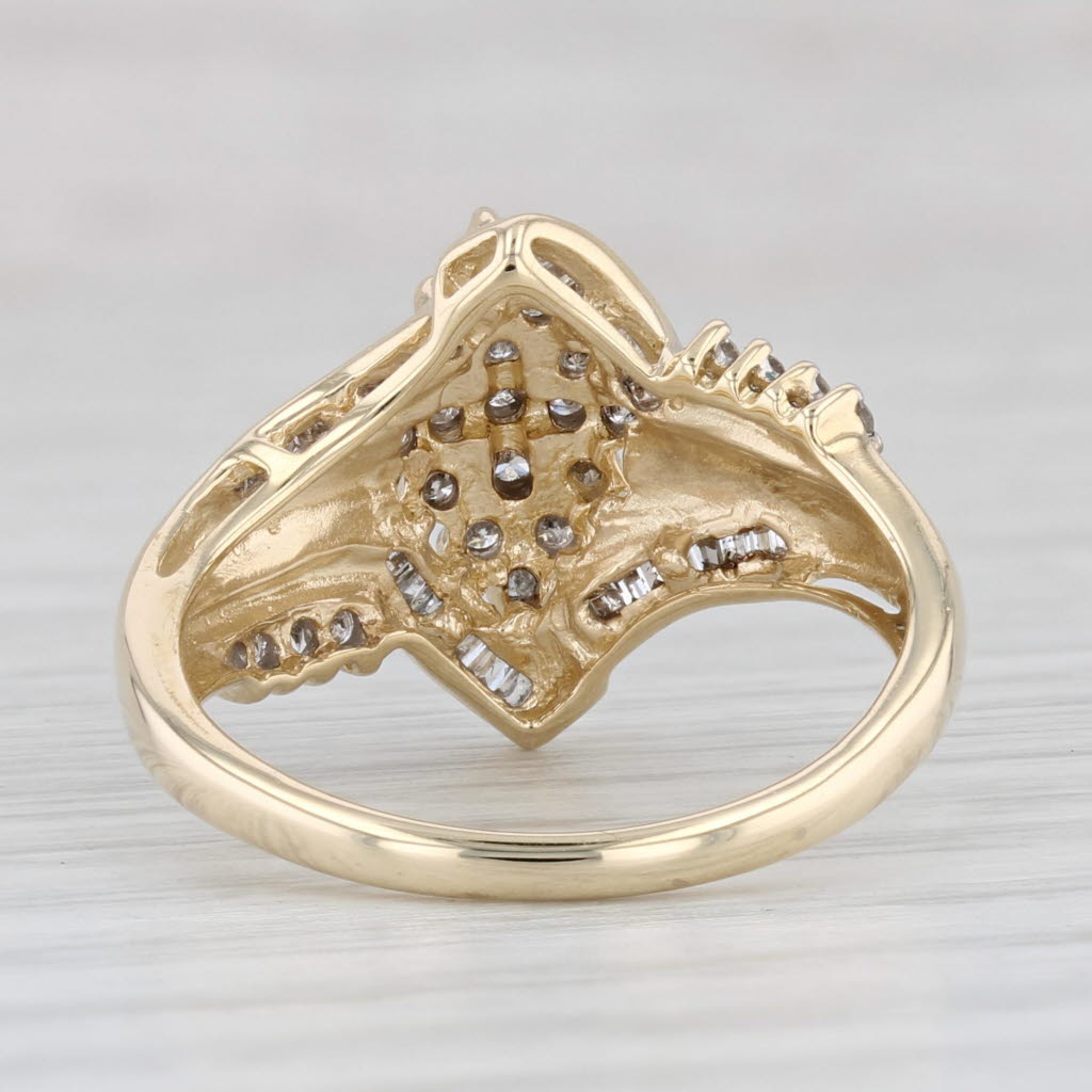 Light Gray 0.50ctw Diamond Ring 10k Yellow Gold Size 7.25 Engagement
